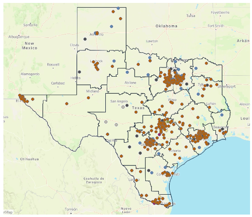 Texas Mud District Map